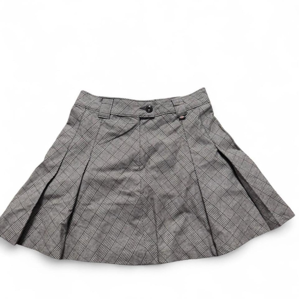 Dickies Brown and Gray Plaid Mini Skirt